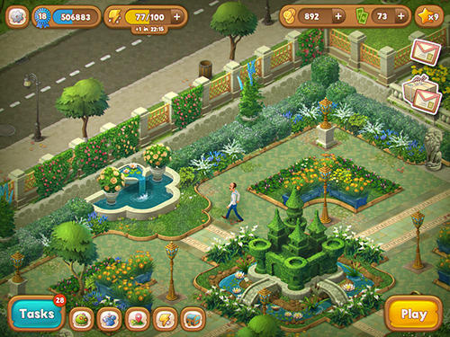 Gameplay of the Gardenscapes: New acres for Android phone or tablet.