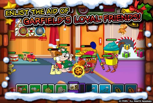 Garfield saves the holidays - Android game screenshots.