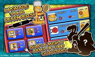 Garfields Defense Attack of the Food Invaders - Android game screenshots.