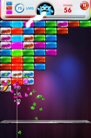 Glass bricks - Android game screenshots.
