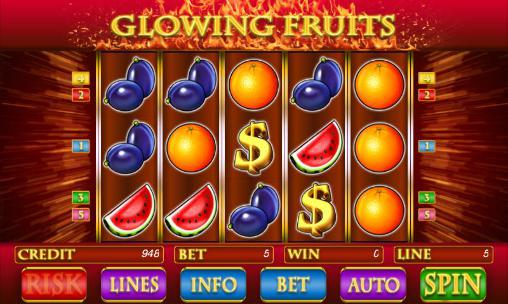 Glowing fruits slot - Android game screenshots.