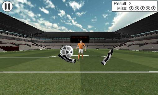 Goalie challenge - Android game screenshots.