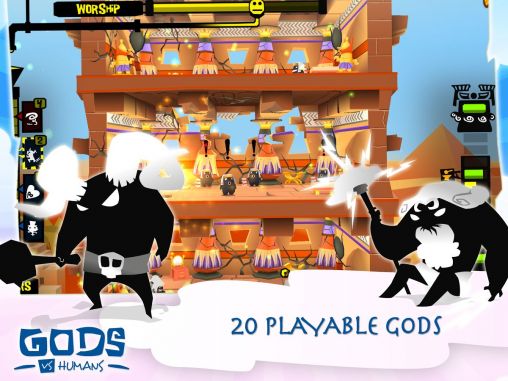Gods vs humans - Android game screenshots.