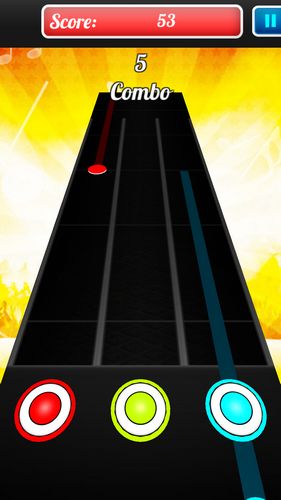 Gameplay of the Guitar heroes: Rock for Android phone or tablet.