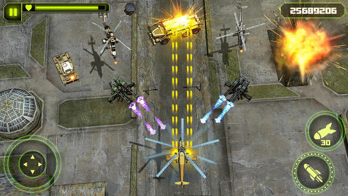 Gunship helicopter: Battle 3D - Android game screenshots.