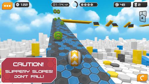 Gyrosphere trials - Android game screenshots.