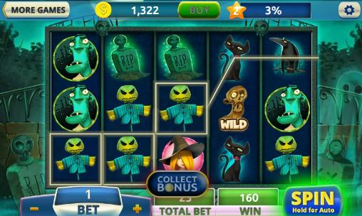 Halloween casino slots - Android game screenshots.