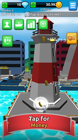 Harbor tycoon clicker - Android game screenshots.