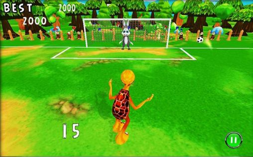 Gameplay of the Hare vs turtle soccer for Android phone or tablet.