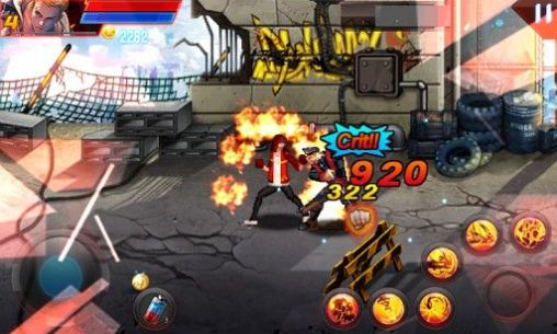 Gameplay of the Hell fire: Fighter king. Fist of flame for Android phone or tablet.