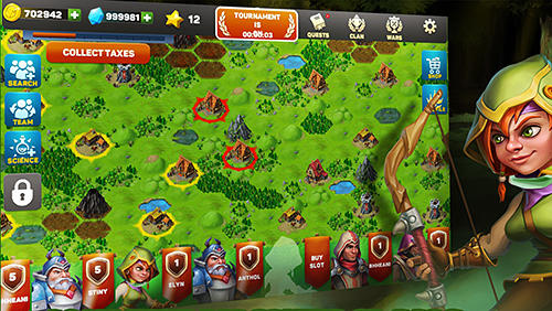 Hero rush: Conquest of kingdoms. The mad king - Android game screenshots.