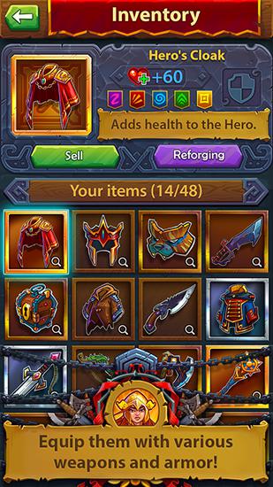 Heroes and puzzles - Android game screenshots.