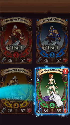 Heroes of battle cards - Android game screenshots.