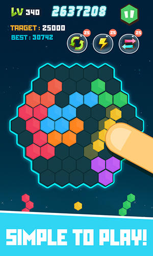 Hex puzzle classic - Android game screenshots.