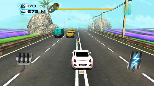 Highway supercar speed contest - Android game screenshots.