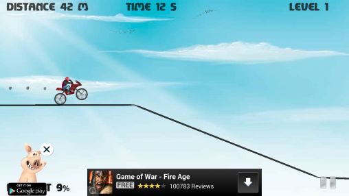 Gameplay of the Hill climb bike race for Android phone or tablet.