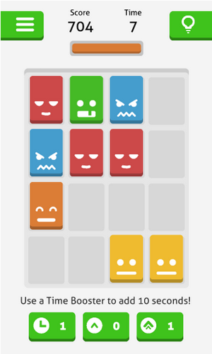 Hues game: Threes powered up! - Android game screenshots.