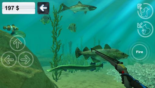 Hunter underwater spearfishing - Android game screenshots.