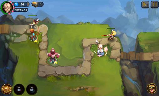 Immortal legends TD - Android game screenshots.