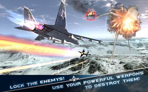 Jet fighters: Modern air combat 3D - Android game screenshots.