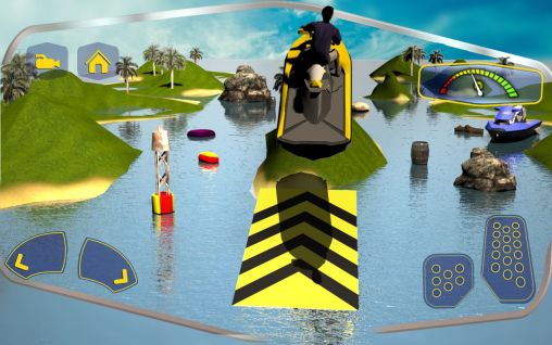 Jet ski driving simulator 3D - Android game screenshots.