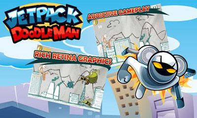 Gameplay of the Jetpack Doodleman for Android phone or tablet.