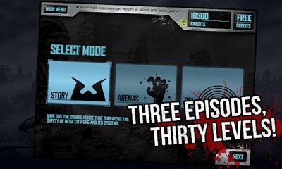 Judge Dredd vs. Zombies - Android game screenshots.