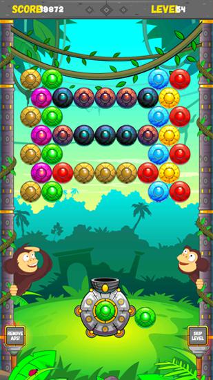 Jungle monkey bubble shooter - Android game screenshots.