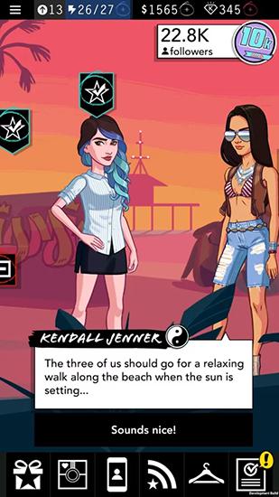 Kendall and Kylie - Android game screenshots.