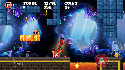 Ladybug platform adventure - Android game screenshots.