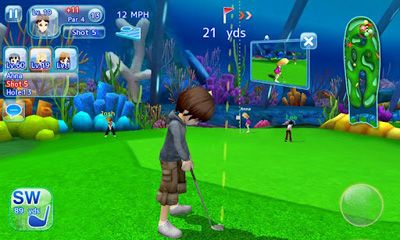 Gameplay of the Let's Golf! 3 for Android phone or tablet.