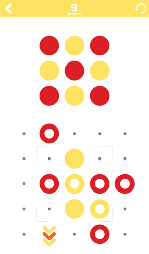 Line up the dots - Android game screenshots.