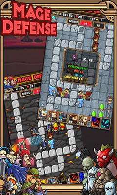 Gameplay of the Mage Defense for Android phone or tablet.