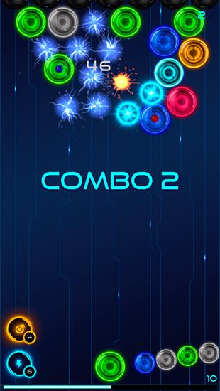 Gameplay of the Magnetic balls 2: Glowing neon bubbles for Android phone or tablet.