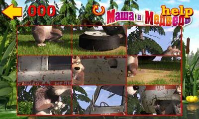 Masha and the Bear. Puzzles - Android game screenshots.