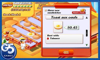 Stand O'Food - Android game screenshots.