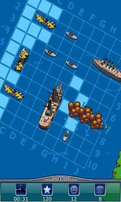 Warships. Sea on Fire. - Android game screenshots.