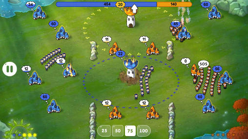 Mushroom wars: Space - Android game screenshots.