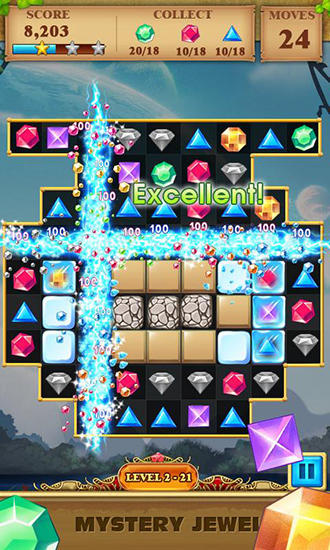 Mystery jewels - Android game screenshots.