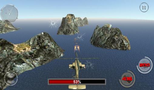 Navy gunship shooting helicopter - Android game screenshots.