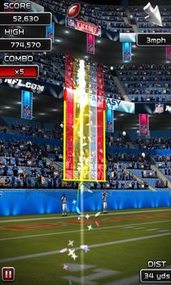 Gameplay of the NFL Kicker 13 for Android phone or tablet.
