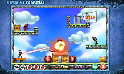 Gameplay of the Ninja vs Samurais for Android phone or tablet.