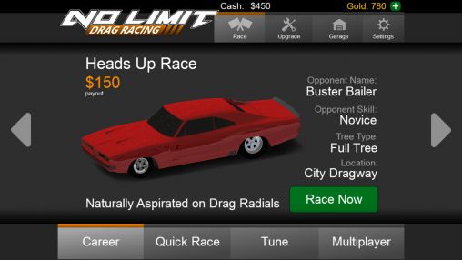 No limit drag racing - Android game screenshots.