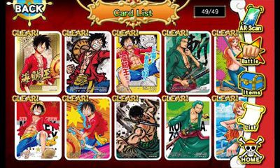 One Piece ARCarddass Formation - Android game screenshots.