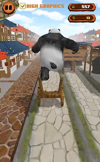 Panda runner: Jump and run far - Android game screenshots.