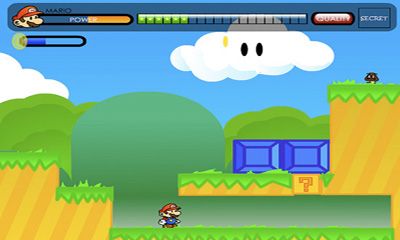 Gameplay of the Paper World Mario for Android phone or tablet.