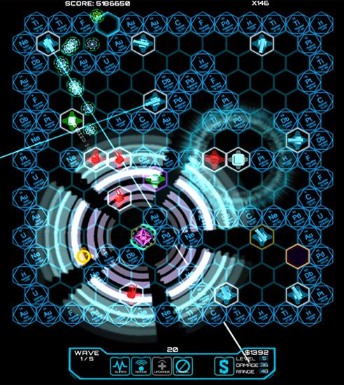 Particle shield - Android game screenshots.