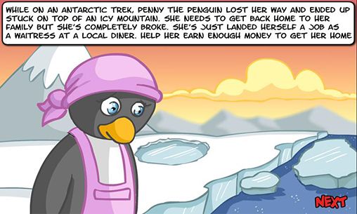Penguin diner. Ice penguin restaurant - Android game screenshots.