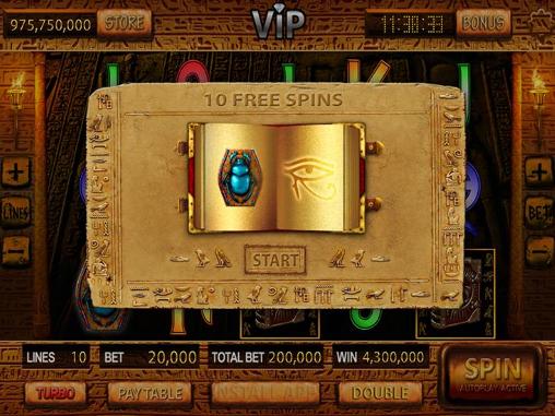 Pharaoh's book: Slot - Android game screenshots.