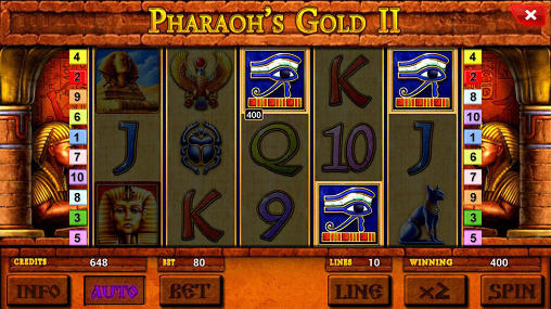 Pharaoh's gold 2 deluxe slot - Android game screenshots.